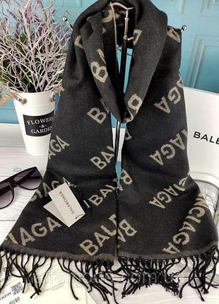 Кашеміровий шарф із торочками balenciaga.