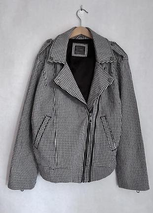 Куртка авіатор guess в клітинку, щільна бавовна