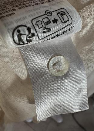 Кремова блуза з льону h&m 7