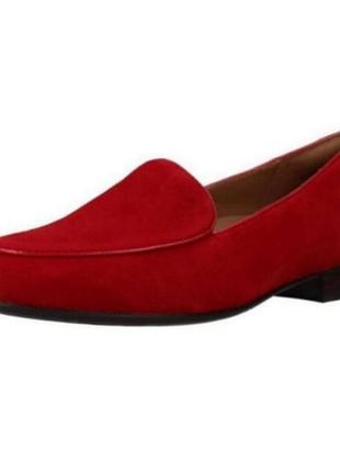 Замшевые мокасины clarks,красивый бордово-красный цвет