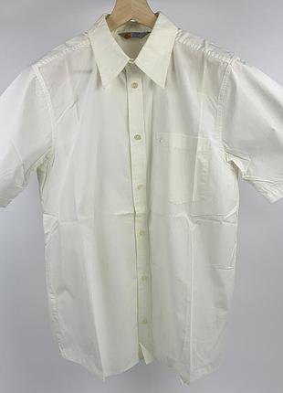 Вінтажна біла сорочка carhartt s/s clerk shirt 100% бавовна розмір l