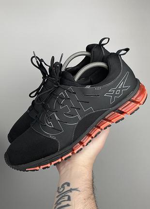 Оригінальні кросівки asics чорні/помаранчеві 46 р. 29 см