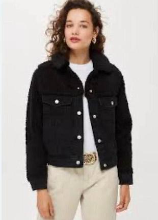 Утепленная джинсовая куртка topshop eur 34