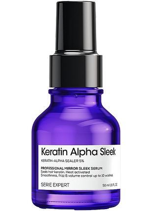 Сироватка для гладкості та контролю пухнастості keratin alpha sleek l'oreal professionnel paris,50 мл