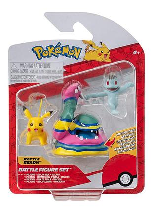 Ku набор игровых фигурок universal fit pokemon мачоп пикача алола мак для детей от 4 лет коллекционные uni2l_k