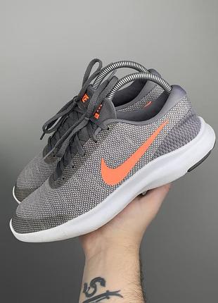 Оригінальні кросівки nike flex experience сірі/помаранчеві 40.5 р. 26 см