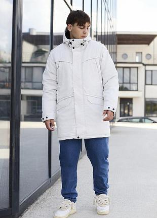 Парка у кольорі білий меланж staff st white melange