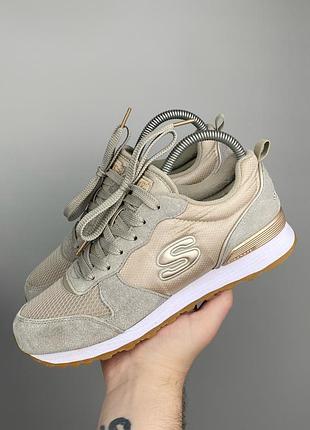 Оригінальні кросівки skechers бежеві/сірі 38 р. 25 см