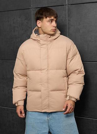 Молодіжна оверсайз куртка staff zyne beige oversize