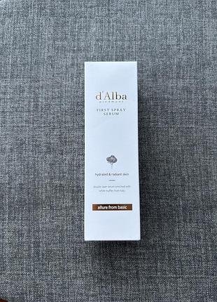 Сироватка-спрей мультифункціональна двофазна d'alba piedmont white truffle first spray serum 100 мл