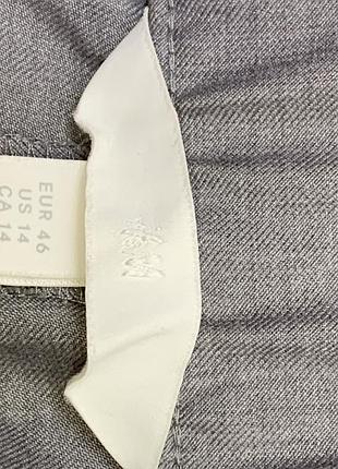H&m новые серые брюки h&m оригинал с бирками стильные широкие штаны с защипами 4