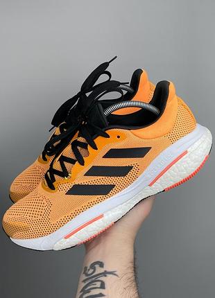 Оригінальні кросівки adidas solarglide помаранчеві 44 р. 28 см