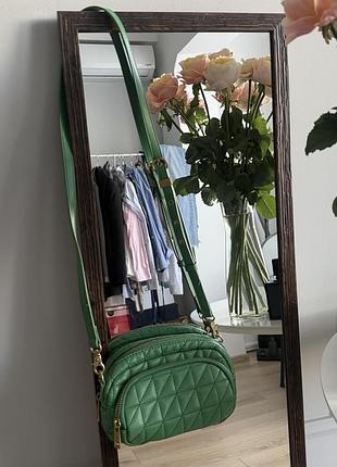 Сумка через плече зелена zara