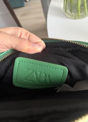 Сумка через плече зелена zara 2