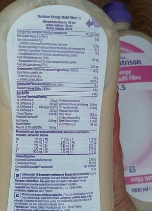 Nutricia nutrison energy multi fibre 1000ml. 1.5 kcal 8