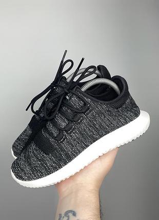 Оригінальні кросівки adidas tubular shadow чорно-білі меланж 38 р. 23.5 см