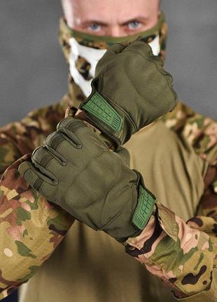 Зимние тактические перчатки softshell olive 2