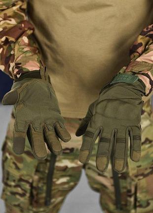 Зимние тактические перчатки softshell olive 6