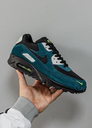 Чоловічі сині кросівки nike air max 90 blue х ейр макс 40