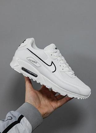 Чоловічі білі кросівки nike air max 90 white black х ейр макс 41