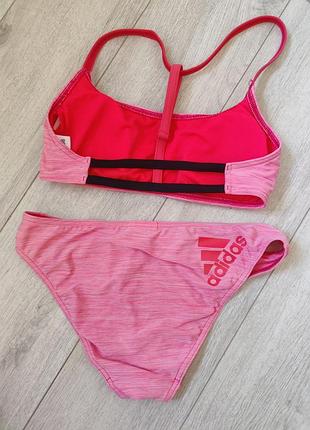Оригинальный спортивный купальник adidas beach volleyball bikini s (36) розовый с красным