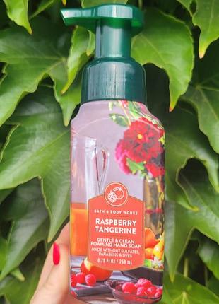 Нежное пенное мыло raspberry tangerine от bath &amp; body works