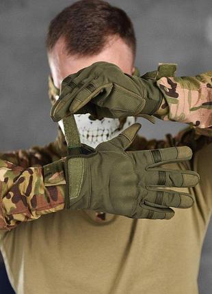 Зимние тактические перчатки softshell olive