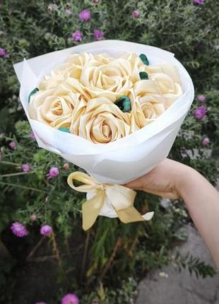 Букет з атласної стрічки 🌼
