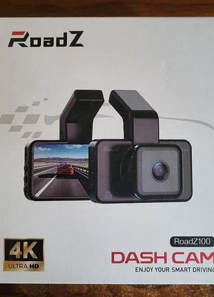 Видеорегистратор roadz100 4k uhd + 1080p передний и задний + клетка 64gb
