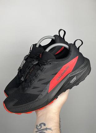 Оригінальні кросівки salomon sense ride чорні з червоним 42 р. 26.5 см