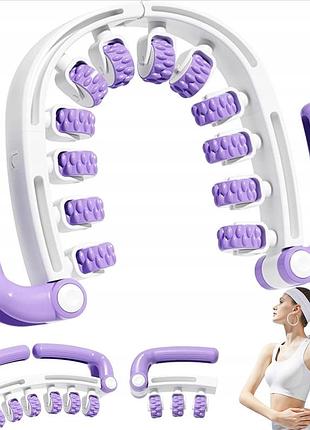 Ручний роликовий масажер для тіла з двома ручками та знімним роликом multifunctional roller massager 1391