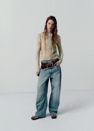 Стильний натуральний светр тай дай zara
