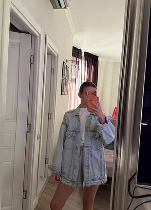 Джинсовка oversize stradivarius 3