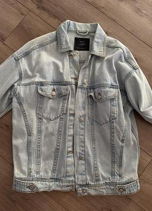 Джинсовка oversize stradivarius 5