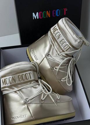 Женские золото беж луноходы moon boot