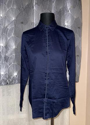 Сорочка синя slim fit zara s