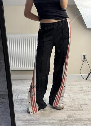 Штани adidas adibrake snap pants на кнопках, розмір l, чорні