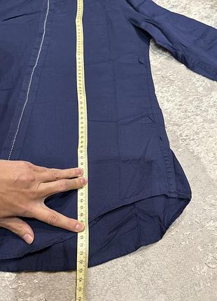 Сорочка синя slim fit zara s 7