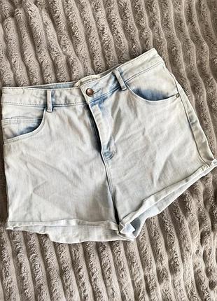 Голубі джинсові шорти zara