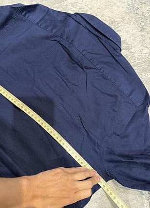 Сорочка синя slim fit zara s 10