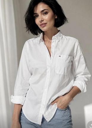 Tommy hilfiger жіноча сорочка, біла сорочка, брендова сорочка, блузка