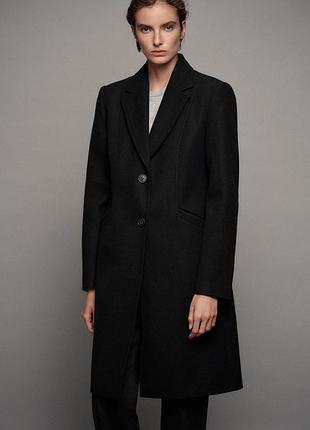 Пальто жіноче чорне zara new