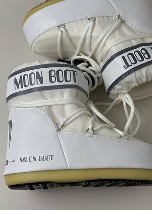 Женские белые дутики луноходы moon boot