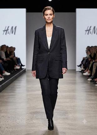 Натуральный удлиненный жакет h&amp;m