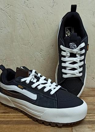 Vans old skool gore-tex кроссовки мужские модные брендовые черно белые кожаные демисезон