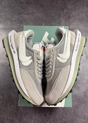 Кроссовки nike x sacai ld waffle fragment grey
