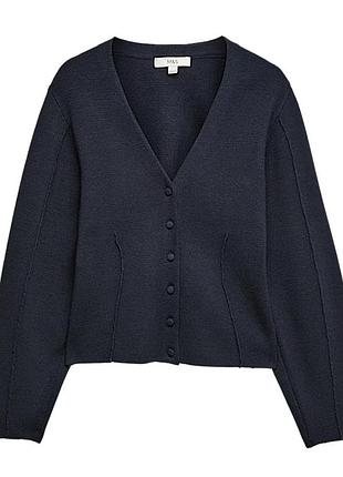 Темно синій кардиган m&s 6