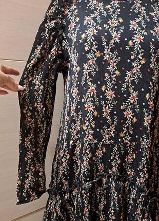 Ярусное платье zara в цветочный принт 9