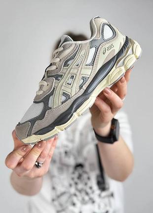 Жіночі кросівки asics gel-nyc grey olive