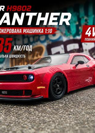 Машинка на радіокеруванні hnr h9802 panther 1:10 4wd brushless до 85 км/год, rc дрифт авто, перегоновий автомобіль, hobbywing 60a